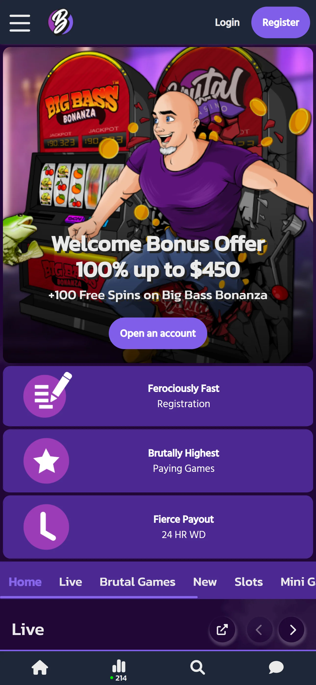 Brutal Casino — mobiel